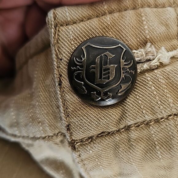 Guess Men's Cargo Khaki Cotton Shorts Size 31 - Picture 11 of 16